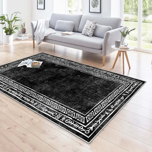 Blue Decortiva Makinede Yıkanabilir Kaymaz Taban Leke Tutmaz Salon Halısı Mutfak Halısı ve Yolluk