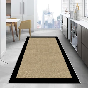 Blue Decortiva Makinede Yıkanabilir Kaymaz Taban Leke Tutmaz Salon Halısı Mutfak Halısı ve Yolluk