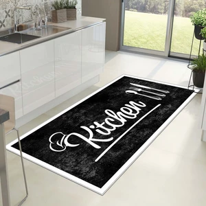 Blue Decortiva Makinede Yıkanabilir Kaymaz Taban Leke Tutmaz Mutfak Halısı ve Mutfak Yolluk