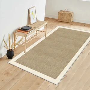 Blue Decortiva Makinede Yıkanabilir Kaymaz Taban Leke Tutmaz Salon Halısı Mutfak Halısı ve Yolluk