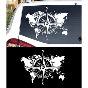 Melek Pazarı Dünya Pusula Off Road Karavan STICKER-S1322