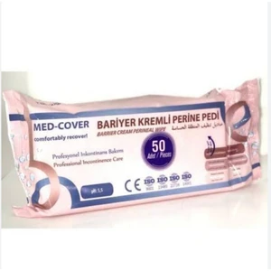Med-Cover Bariyer Kremli Perina Havlusu Hasta Silme Mendili 3 Adet