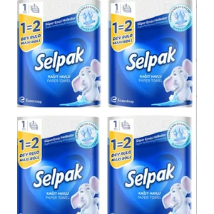 3 Katlı Dev Rulo Havlu 4'lü