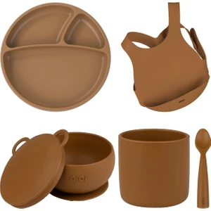 Oioi Silikon Beslenme Seti 5 Parça Önlüklü