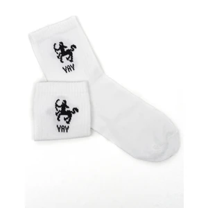 Beşiroğlu Grup Koç Burcu Tenis Gym Fitness Çorap Unisex Beyaz Astroloji Burç Desenli