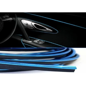 Point Marketing 5 Metre Parlak Mavi Nikelajlı Trim Fitilli Torpido Şeridi Araç Içi Ip Şerit Balık Sırtı