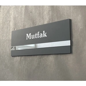 Soft Seri Minimal Pleksi Mutfak Kapı Isimliği