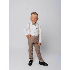 Miniko Kids Erkek Çocuk Desenli Gömlekli Papyonlu Pantolon Takım