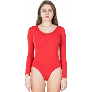 Derya Kurşun Bisiklet Yaka Uzun Kol Çıtçıtlı Kadın Body 321