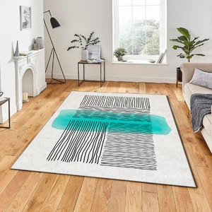 Dekoratif Özel Tasarım Modern Yıkanabilir Ince Kaymaz Taban Trend Oda Halısı