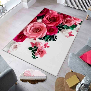 Dekoratif Özel Tasarım Modern Yıkanabilir Ince Kaymaz Taban Trend Oda Halısı