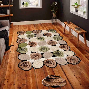 Dekoratif Özel Tasarım Modern Yıkanabilir Ince Kaymaz Taban Trend Oda Halısı