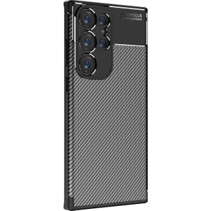 Kip GSM Galaxy S23 Ultra Kılıf Karbon Desenli Yüksek Kalite Negro Silikon Kapak