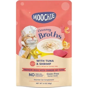 Moochie Parça Ton Balıklı Karidesli Midyeli Tahılsız Kedi Çorbası 40 gr
