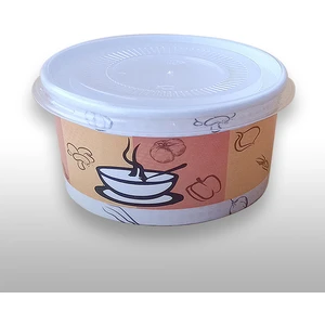 14 Oz Karton Çorba Kasesi Kapaklı (25 Adet)