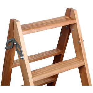 Ahşap A tipi çift taraflı kullanım 4 Basamaklı Merdiven 100x40 Cm