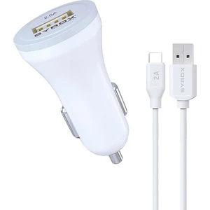 C44T 2.0A Araç Içi Şarj Adaptörü (Type-C / Usb-A)