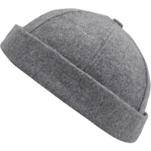 Elif İç Giyim Kaşe Gri Arkadan Ayarlı Retro Hip-Hop Takke Şapka