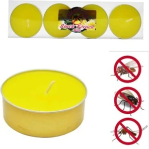 Sinek Kovucu Mum 8'li Tealight Sarı (Limon Kokulu)