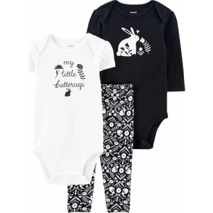 Kız Bebek Alt Üst Set 3'lü Paket Siyah