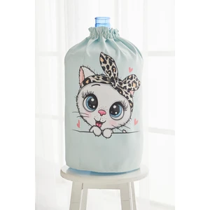 Ays Home Mint Kedi Büzgülü Damacana Kılıfı