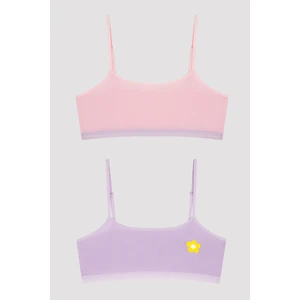 Çok Renkli Girls Book Tent 2li Sports Büstiyer