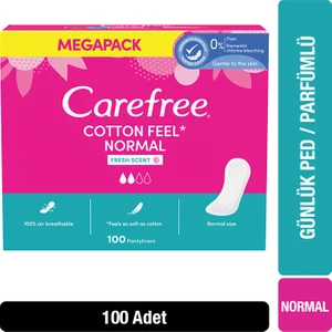 Carefree Cotton Feel Normal Parfümlü Günlük Ped 100'LÜ Paket