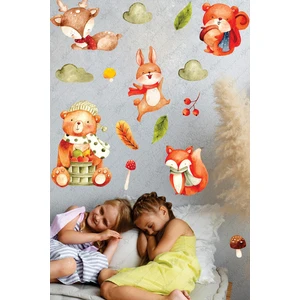 Eğlenceli Hayvanlar ve Figürler Çocuk Bebek Odası Sticker Seti