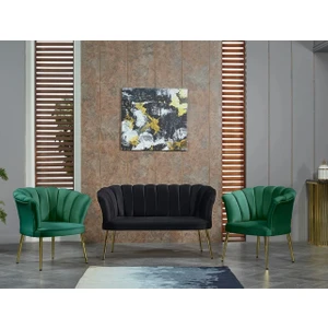 Trend Yolla Gelsin Balkon, Salon, Ofis, Cafe Koltuk Takımı 2+1+1 Papatya Çay Seti