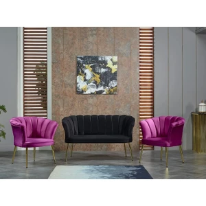 Trend Yolla Gelsin Balkon, Salon, Ofis, Cafe Koltuk Takımı 2+1+1 Papatya Çay Seti