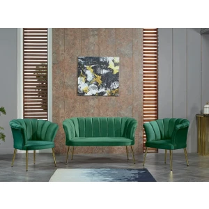 Trend Yolla Gelsin Balkon, Salon, Ofis, Cafe Koltuk Takımı 2+1+1 Papatya Çay Seti