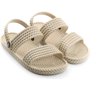 Yazlık Hasır Görünümlü Ayarlanabilir Kaydırmaz Taban Kadın Terlik-Sandalet