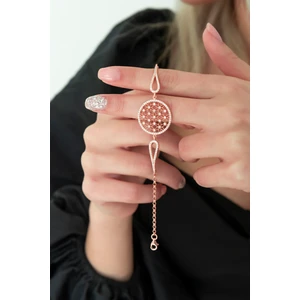 925 Ayar Kelepçe Model Yaşam Çiçeği Bileklik Kadın Gümüş Bileklik