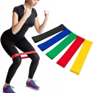 5 Kademeli Squat Bant Kas Germe Kalça Egzersiz Direnç Lastiği Plates Fitness Direnç Lastiği 5'li Set