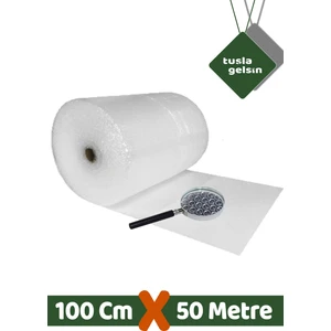 Tuşla Gelsin Balonlu Naylon 100cm X 50 Metre 1. Kalite Kalın Havalı Naylon Balonlu Naylon Pat Pat Pıt Pıt