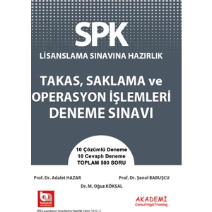 Akademi Consulting Training SPK Takas Saklama ve Operasyon İşlemleri Deneme Sınavı