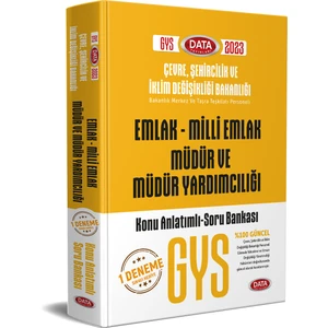 Data Yayınları GYS Çevre Ve Şehircilik Bakanlığı Emlak - Milli Emlak Müdür Ve Müdür Yardımcılığı Konu Anlatımlı Soru Bankası