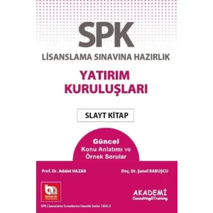 Akademi Consulting Training SPK Yatırım Kuruluşları Slayt Kitap