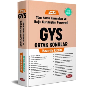 Data Yayınları 2023 Türkiye Kamu Kurumları Ve Bağlı Kuruluşları Personeli GYS Ve Unvan Değişikliği Ortak Konular Hazırlık Kitabı