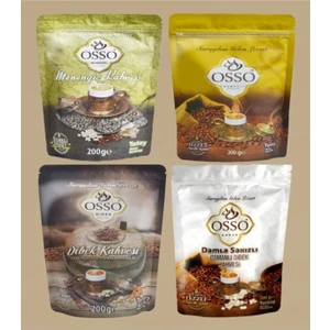 4'lü Set Osmanlı Kahvesi + Damla Sakızlı Dibek Kahvesi + Dibek Kahvesi + Menengiç Kahvesi