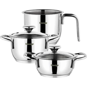 4 Mini Meals 18/10 Paslanmaz Çelik Tencere Seti 5 Parça ST-303