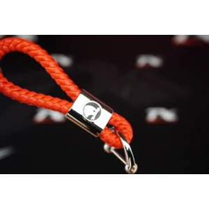 DK Tuning Skoda Logo Stil Hasır Desen Anahtarlık