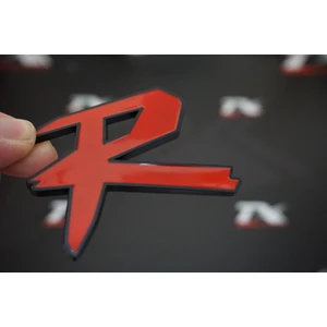 DK Tuning R  Krom Metal  Ön Panjur Vidalı Yazı Logo Amblem  3m 3D