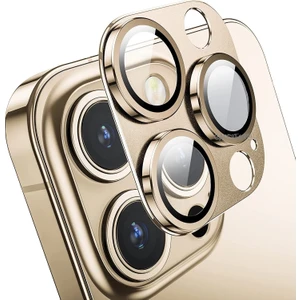 Apple iPhone 14 Pro / Pro Max Uyumlu Kamera Lens Koruyucu Metal Çerçeveli