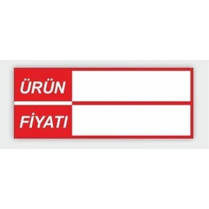 Silinebilir Pvc Kaplamalı Etiketi Raf Önü  Etiketi 90'lı Paket