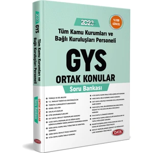 Data Yayınları 2023 Türkiye Kamu Kurumları Ve Bağlı Kuruluşları Personeli GYS Ve Unvan Değişikliği Ortak Konular Soru Bankası