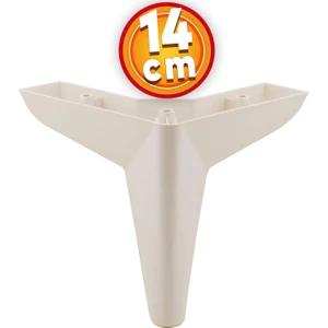 Lüks Mobilya Kanepe Sehpa Puf Koltuk Ayağı 14  Cm Krem Baza Ayak