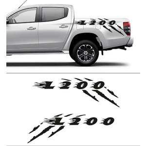 Melek Pazarı Mitsubishi L200 Offroad Pençe İzi Oto STICKER-S1467