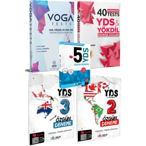 Akın Dil Eğitim 2023 Akın Dil Voga Tests+40 YDS&yökdil Test+Panem YDS 5 Deneme+Panem YDS 3 Deneme+Panem YDS 2 Deneme