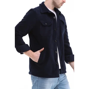 Ghassy Co. Erkek Oduncu Düğmeli Çift Cepli Ekose Polar Outdoor Gömlek Ceket